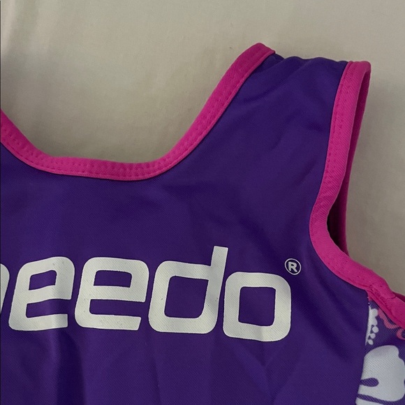 Speedo Kids Swim Vest - Purple and Pink Floral Design Age 4-6 - Picture 4 of 10